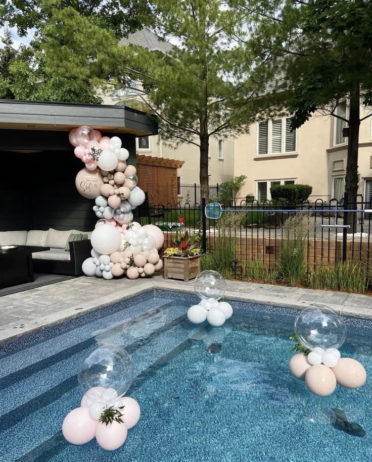 Pool Decoration Setup